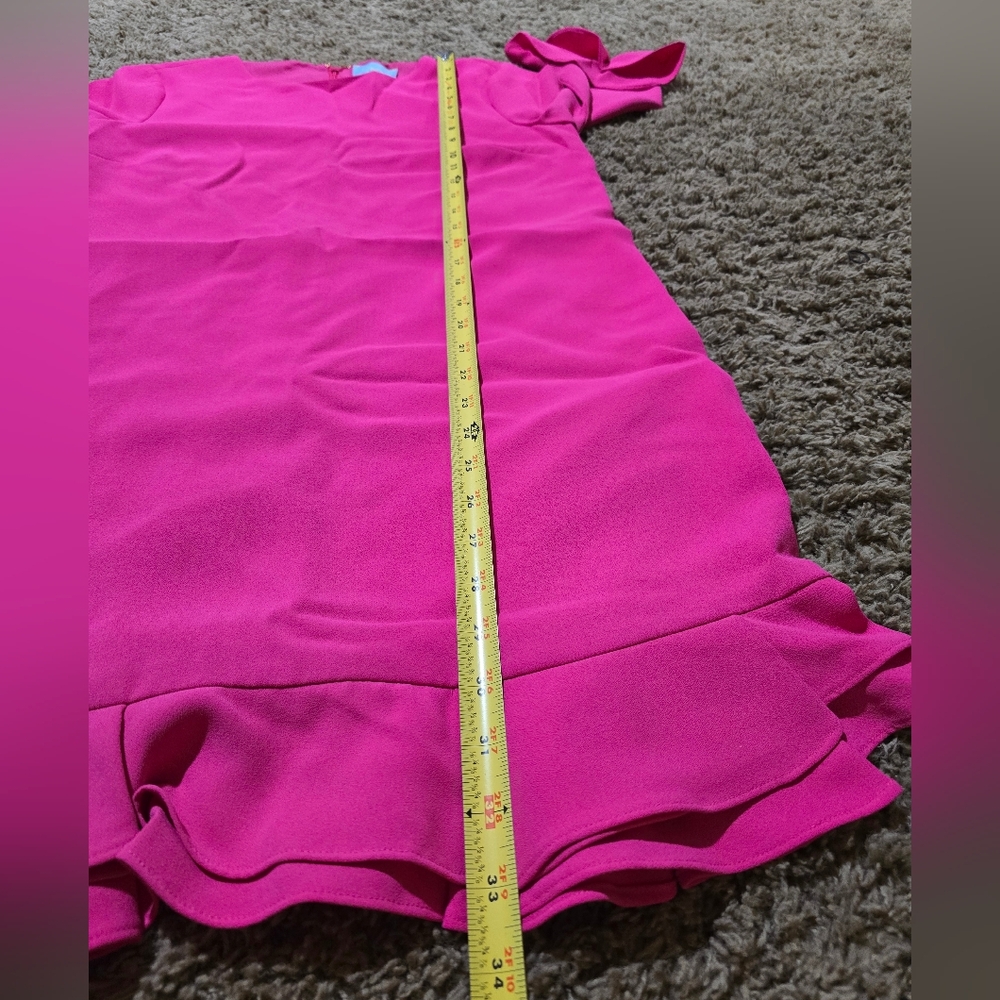 CeCe Pink Ruffle Hem Dress, size 6 - Picture 14 of 14